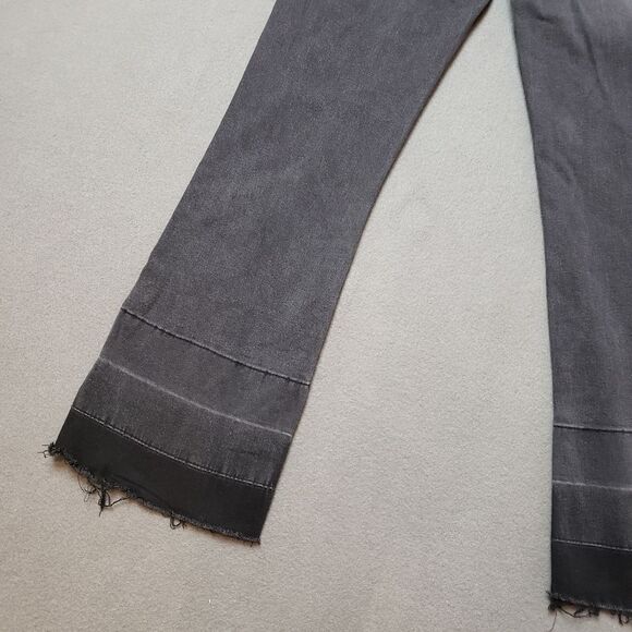 HIDDEN Raw Hem Ankle Flare Leg Jeans Black/Grey Mid Rise Jeans size 27 - Picture 3 of 14